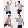 imageMAGCOMSEN Mens Tank Tops Quick Dry Workout Sleeveless Gym Muscle Shirts Athletic Bodybuilding Tee ShirtLight Blue