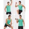 imageMAGCOMSEN Mens Tank Tops Quick Dry Workout Sleeveless Gym Muscle Shirts Athletic Bodybuilding Tee ShirtLight Green