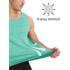imageMAGCOMSEN Mens Tank Tops Quick Dry Workout Sleeveless Gym Muscle Shirts Athletic Bodybuilding Tee ShirtLight Green