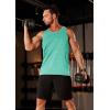 imageMAGCOMSEN Mens Tank Tops Quick Dry Workout Sleeveless Gym Muscle Shirts Athletic Bodybuilding Tee ShirtLight Green