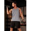 imageMAGCOMSEN Mens Tank Tops Quick Dry Workout Sleeveless Gym Muscle Shirts Athletic Bodybuilding Tee ShirtLight Grey