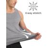 imageMAGCOMSEN Mens Tank Tops Quick Dry Workout Sleeveless Gym Muscle Shirts Athletic Bodybuilding Tee ShirtLight Grey