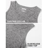 imageMAGCOMSEN Mens Tank Tops Quick Dry Workout Sleeveless Gym Muscle Shirts Athletic Bodybuilding Tee ShirtLight Grey