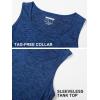imageMAGCOMSEN Mens Tank Tops Quick Dry Workout Sleeveless Gym Muscle Shirts Athletic Bodybuilding Tee ShirtMedium Blue