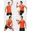 imageMAGCOMSEN Mens Tank Tops Quick Dry Workout Sleeveless Gym Muscle Shirts Athletic Bodybuilding Tee ShirtOrange