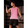 imageMAGCOMSEN Mens Tank Tops Quick Dry Workout Sleeveless Gym Muscle Shirts Athletic Bodybuilding Tee ShirtPink