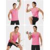 imageMAGCOMSEN Mens Tank Tops Quick Dry Workout Sleeveless Gym Muscle Shirts Athletic Bodybuilding Tee ShirtPink