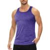 imageMAGCOMSEN Mens Tank Tops Quick Dry Workout Sleeveless Gym Muscle Shirts Athletic Bodybuilding Tee ShirtViolet