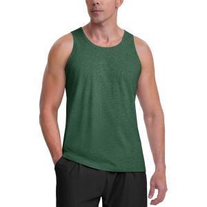 imageMAGCOMSEN Mens Tank Top Cotton Sleeveless Shirt Lightweight Muscle Tank Tee ShirtDark Green