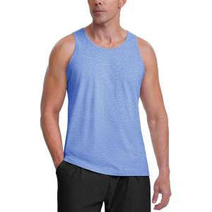 imageMAGCOMSEN Mens Tank Top Cotton Sleeveless Shirt Lightweight Muscle Tank Tee ShirtLight Blue