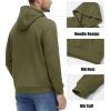imageMAGCOMSEN Mens Active Hoodies Fleece Lined Sweatshirts Casual Athletic Workout Pullover With Kangaroo PocketArmy Green