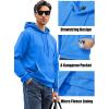 imageMAGCOMSEN Mens Active Hoodies Fleece Lined Sweatshirts Casual Athletic Workout Pullover With Kangaroo PocketAzure