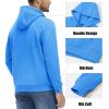 imageMAGCOMSEN Mens Active Hoodies Fleece Lined Sweatshirts Casual Athletic Workout Pullover With Kangaroo PocketAzure