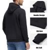 imageMAGCOMSEN Mens Active Hoodies Fleece Lined Sweatshirts Casual Athletic Workout Pullover With Kangaroo PocketBlack