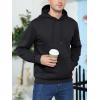 imageMAGCOMSEN Mens Active Hoodies Fleece Lined Sweatshirts Casual Athletic Workout Pullover With Kangaroo PocketBlack