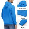 imageMAGCOMSEN Mens Active Hoodies Fleece Lined Sweatshirts Casual Athletic Workout Pullover With Kangaroo PocketBlue Green