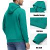 imageMAGCOMSEN Mens Active Hoodies Fleece Lined Sweatshirts Casual Athletic Workout Pullover With Kangaroo PocketEmerald Green
