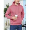 imageMAGCOMSEN Mens Active Hoodies Fleece Lined Sweatshirts Casual Athletic Workout Pullover With Kangaroo PocketGrey Pink