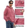 imageMAGCOMSEN Mens Active Hoodies Fleece Lined Sweatshirts Casual Athletic Workout Pullover With Kangaroo PocketGrey Pink