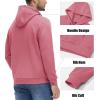 imageMAGCOMSEN Mens Active Hoodies Fleece Lined Sweatshirts Casual Athletic Workout Pullover With Kangaroo PocketGrey Pink