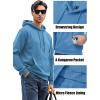 imageMAGCOMSEN Mens Active Hoodies Fleece Lined Sweatshirts Casual Athletic Workout Pullover With Kangaroo PocketHaze Blue