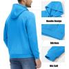 imageMAGCOMSEN Mens Active Hoodies Fleece Lined Sweatshirts Casual Athletic Workout Pullover With Kangaroo PocketIce Blue