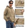 imageMAGCOMSEN Mens Active Hoodies Fleece Lined Sweatshirts Casual Athletic Workout Pullover With Kangaroo PocketKhaki