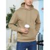 imageMAGCOMSEN Mens Active Hoodies Fleece Lined Sweatshirts Casual Athletic Workout Pullover With Kangaroo PocketKhaki