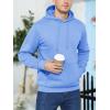 imageMAGCOMSEN Mens Active Hoodies Fleece Lined Sweatshirts Casual Athletic Workout Pullover With Kangaroo PocketLight Blue