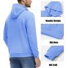 imageMAGCOMSEN Mens Active Hoodies Fleece Lined Sweatshirts Casual Athletic Workout Pullover With Kangaroo PocketLight Blue
