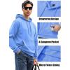 imageMAGCOMSEN Mens Active Hoodies Fleece Lined Sweatshirts Casual Athletic Workout Pullover With Kangaroo PocketLight Blue