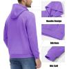imageMAGCOMSEN Mens Active Hoodies Fleece Lined Sweatshirts Casual Athletic Workout Pullover With Kangaroo PocketLight Purple