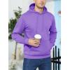 imageMAGCOMSEN Mens Active Hoodies Fleece Lined Sweatshirts Casual Athletic Workout Pullover With Kangaroo PocketLight Purple