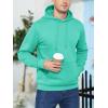 imageMAGCOMSEN Mens Active Hoodies Fleece Lined Sweatshirts Casual Athletic Workout Pullover With Kangaroo PocketMint Green