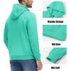 imageMAGCOMSEN Mens Active Hoodies Fleece Lined Sweatshirts Casual Athletic Workout Pullover With Kangaroo PocketMint Green