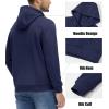 imageMAGCOMSEN Mens Active Hoodies Fleece Lined Sweatshirts Casual Athletic Workout Pullover With Kangaroo PocketNavy