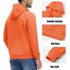 imageMAGCOMSEN Mens Active Hoodies Fleece Lined Sweatshirts Casual Athletic Workout Pullover With Kangaroo PocketOrange