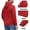 imageMAGCOMSEN Mens Active Hoodies Fleece Lined Sweatshirts Casual Athletic Workout Pullover With Kangaroo PocketOrange Red