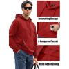imageMAGCOMSEN Mens Active Hoodies Fleece Lined Sweatshirts Casual Athletic Workout Pullover With Kangaroo PocketOrange Red