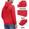 imageMAGCOMSEN Mens Active Hoodies Fleece Lined Sweatshirts Casual Athletic Workout Pullover With Kangaroo PocketTomato