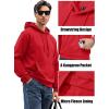imageMAGCOMSEN Mens Active Hoodies Fleece Lined Sweatshirts Casual Athletic Workout Pullover With Kangaroo PocketTomato