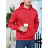 imageMAGCOMSEN Mens Active Hoodies Fleece Lined Sweatshirts Casual Athletic Workout Pullover With Kangaroo PocketTomato