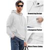 imageMAGCOMSEN Mens Active Hoodies Fleece Lined Sweatshirts Casual Athletic Workout Pullover With Kangaroo PocketWhite