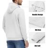 imageMAGCOMSEN Mens Active Hoodies Fleece Lined Sweatshirts Casual Athletic Workout Pullover With Kangaroo PocketWhite