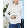 imageMAGCOMSEN Mens Active Hoodies Fleece Lined Sweatshirts Casual Athletic Workout Pullover With Kangaroo PocketWhite