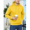 imageMAGCOMSEN Mens Active Hoodies Fleece Lined Sweatshirts Casual Athletic Workout Pullover With Kangaroo PocketYellow