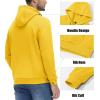 imageMAGCOMSEN Mens Active Hoodies Fleece Lined Sweatshirts Casual Athletic Workout Pullover With Kangaroo PocketYellow