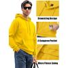 imageMAGCOMSEN Mens Active Hoodies Fleece Lined Sweatshirts Casual Athletic Workout Pullover With Kangaroo PocketYellow