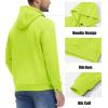 imageMAGCOMSEN Mens Active Hoodies Fleece Lined Sweatshirts Casual Athletic Workout Pullover With Kangaroo PocketYellow Green