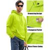imageMAGCOMSEN Mens Active Hoodies Fleece Lined Sweatshirts Casual Athletic Workout Pullover With Kangaroo PocketYellow Green